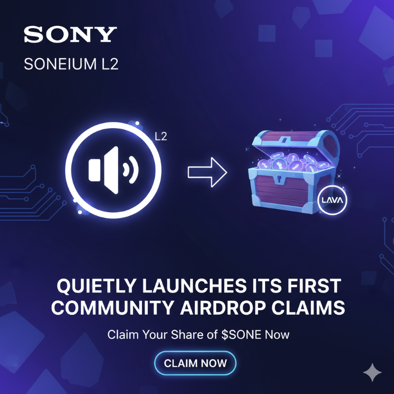 Sony’s Soneium L2 Quietly Launches Its First Community Airdrop Claims