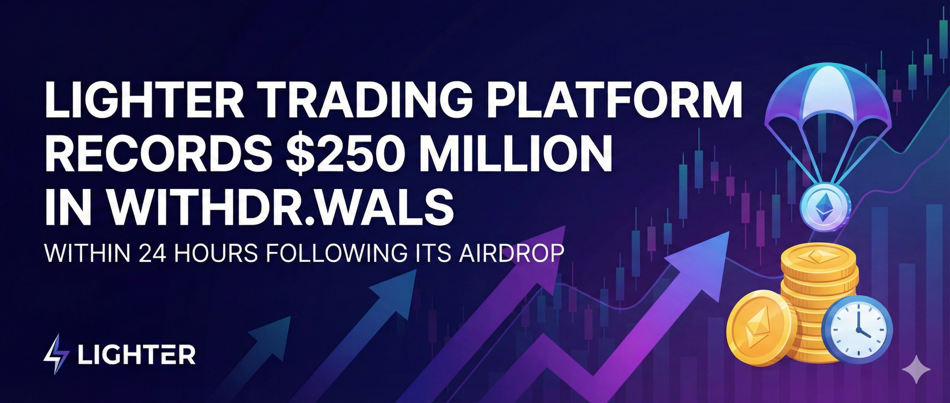 Lighter trading platform records $250 million in withdrawals within 24 hours following its airdrop
